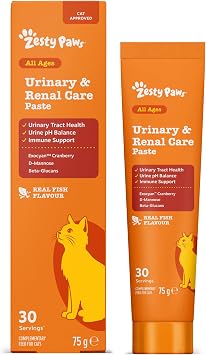 Zesty Paws Urinary & Renal Paste for Cats, Real Fish Flavour, 75g