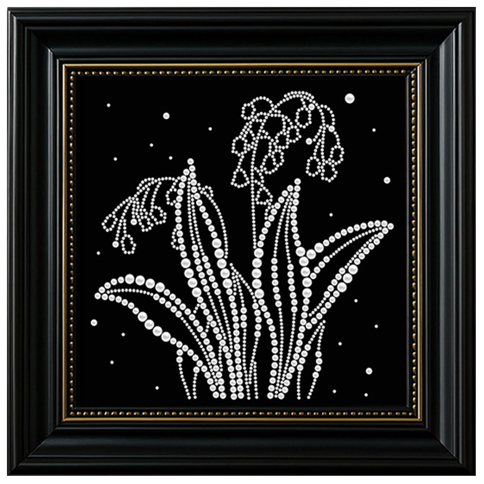 POETRYDRAW Plants DIY Pearl Dot Painting with Frame Pearl Art Painting 27x27cm for Home (ZH23)