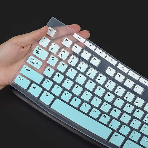 Miniatura 2 de Funda de teclado para teclado Logitech MK370 MK295 MK270 K270 K270, Logitech MK295 MK270, protector de piel de teclado MK370, color menta gradual