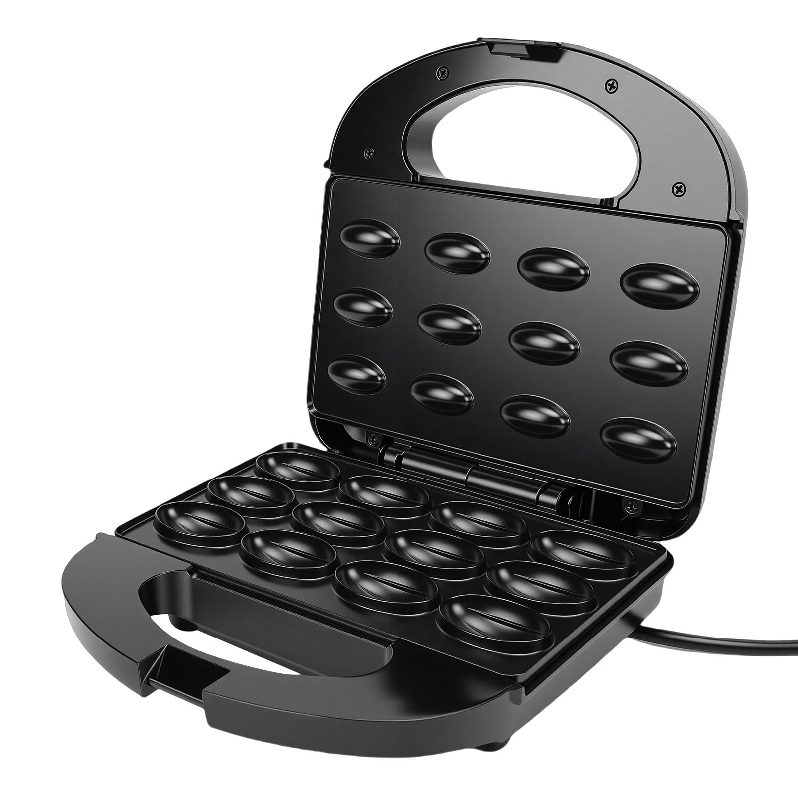 Vikye Walnuss-Keksform-Hersteller, 12 Antihaftbeschichtete Oreshki-Formenmacher, Russisch, 750 W Walnuss-Keksform für Oreshki-Nuss-Kuchen (EU-Stecker 220 V)