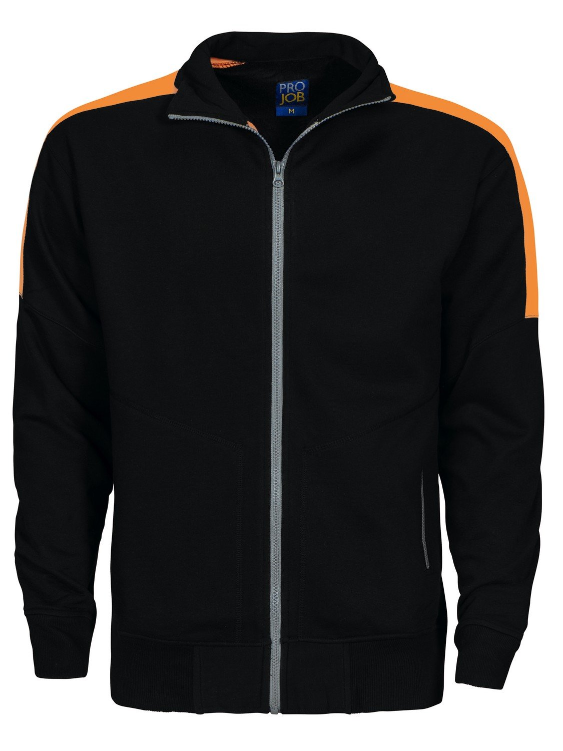Sweat-shirt col rond noir taille S pour travailler visible avec bande fluo