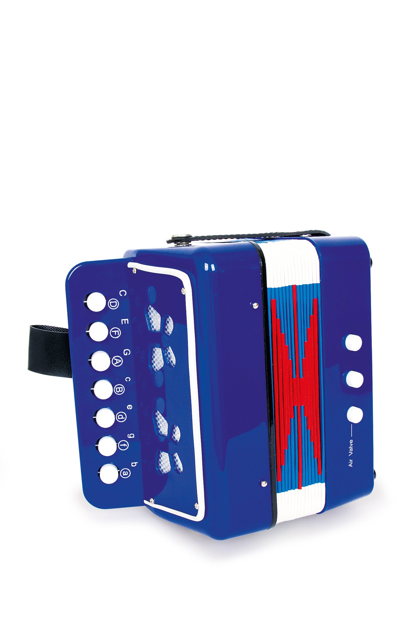 Small foot 3318 Accordéon "Bleu", favorise le goût de la musique et du rythme, instrument de musique avec courroie, à partir de 3 ans