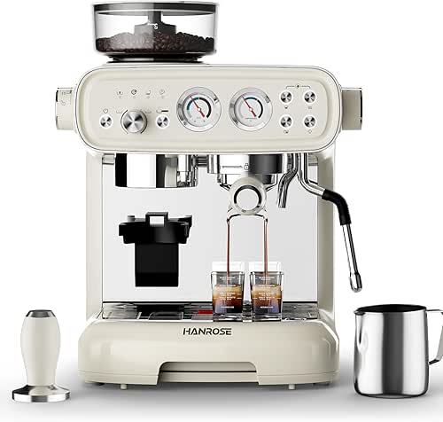 Espresso Machine With Grinder, 20 Bar Espresso Machine with Milk