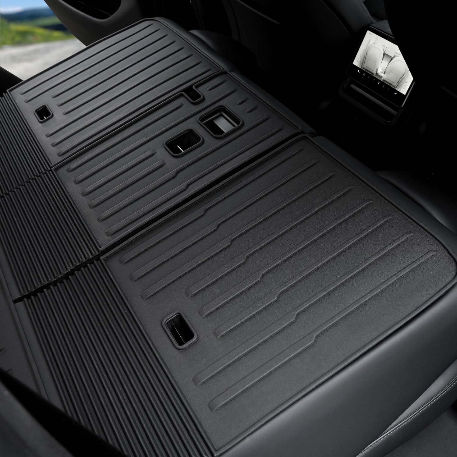 Cargo Mat for 2025 2026 Tesla Model Y Juniper Accessories, Full Coverage All Weather Trunk Cargo Liner with Backrest Protectors for Model Y 5 Seats (Not fit Standard) - Image 7