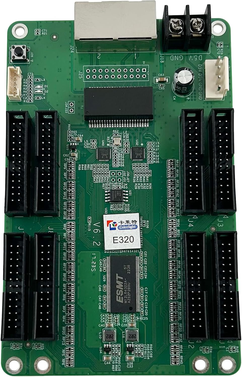 Colorlight E320 LED Receiving Card by Azar Pixel | High-Performance Full Color LED Display Controller with HUB320 Interface | 256×1024 Pixel Load, 240Hz Frame Rate, Adaptive Color & Gamma Calibration