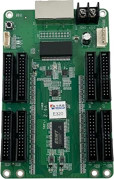 Colorlight E320 LED Receiving Card by Azar Pixel | High-Performance Full Color LED Display Controller with HUB320 Interface | 2561024 Pixel Load, 240Hz Frame Rate, Adaptive Color & Gamma Calibration