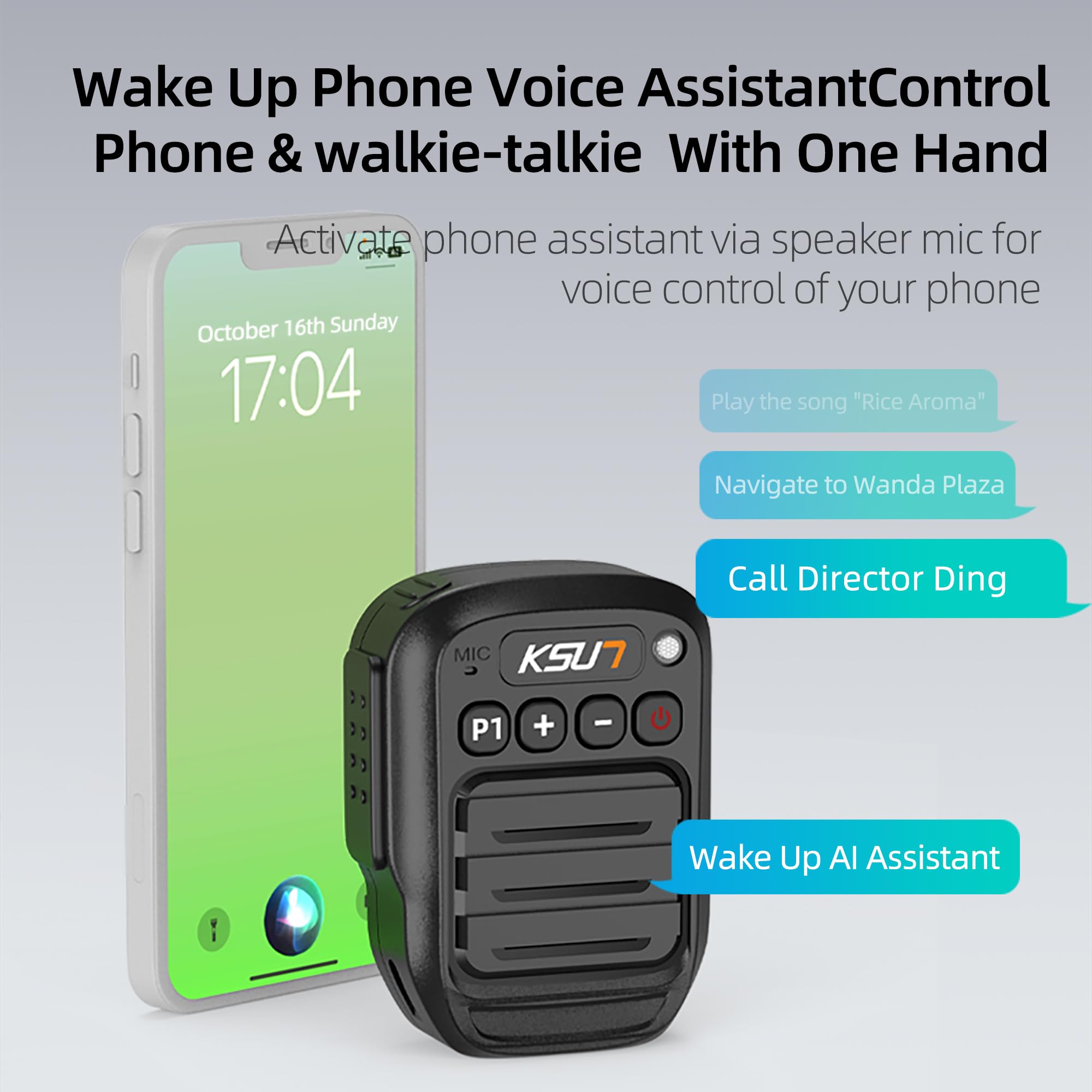 Amazon.com: KSUN Walkie-Talkie Zello Bluetooth PTT Microphone