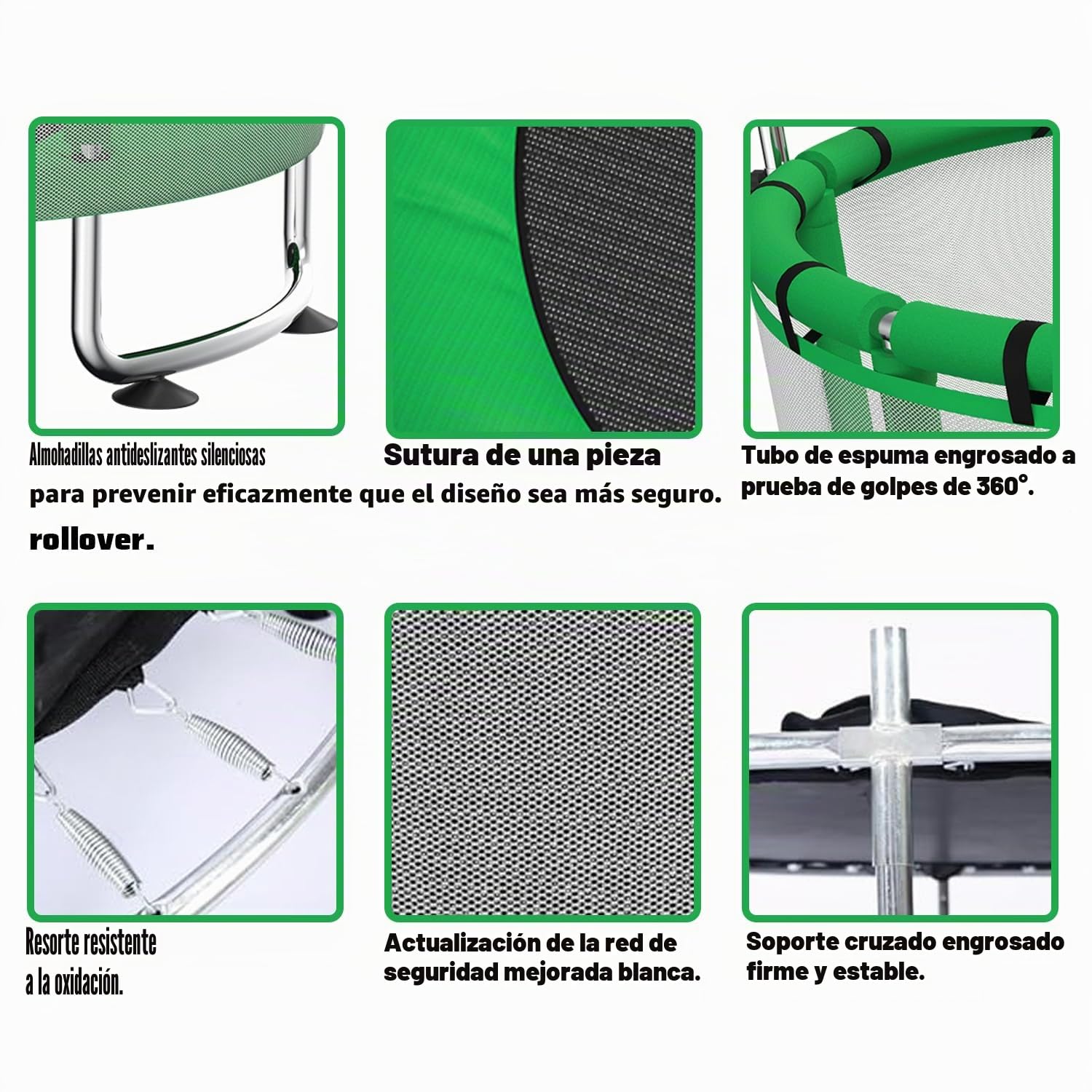 Cama elástica infantil de 140 cm con red, barra y canasta de baloncesto, para niños de 3 a 8 años