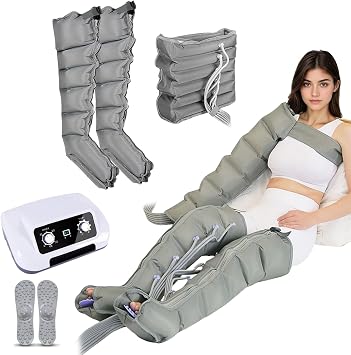 6 Cavity Air Compression Leg Massager Machine, Pressotherapy Boots for Lymphedema Circulation Relax Pain Relief, Professional Full Body Waist Arm Leg Relax Instrument
