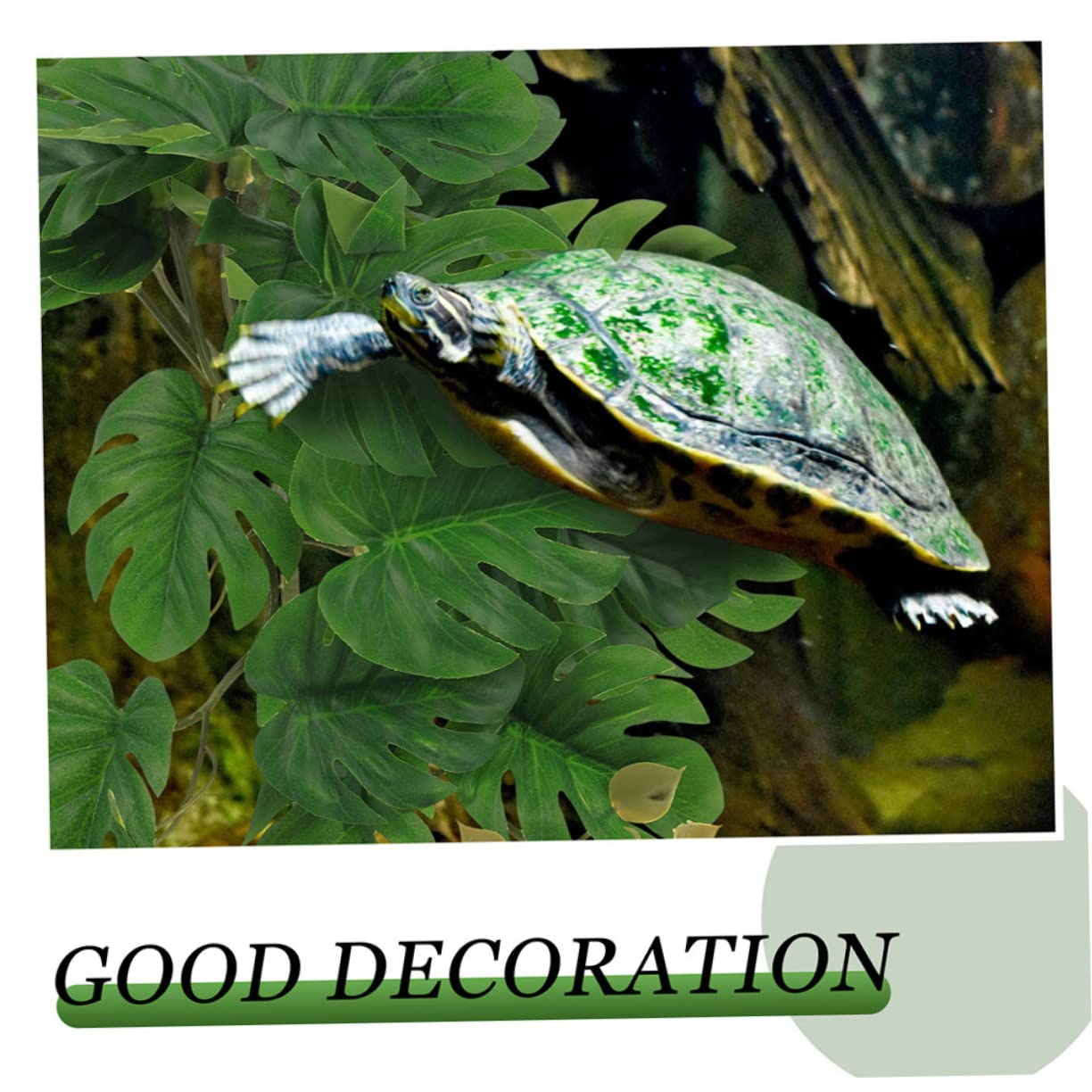 BUGUUYO Terrarienpflanze Grün - Realistische Hängepflanze Für Reptilien & Aquarium