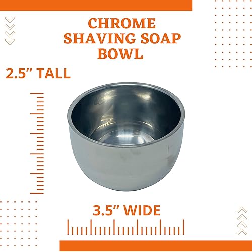 Miniatura 6 de G.B.S Juego de jabón de afeitar para hombre, jabón de afeitar de sándalo, jabón de afeitar de ron de bahía, cuenco cromado de acero inoxidable