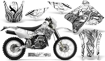 CreatorX Graphics Kit Decals Stickers for Suzuki Drz400 Drz400S Z400 E Fire Blade White