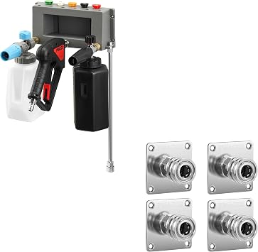 PWACCS Pressure Washer Gun Holder, Foam Cannon Holder, Pressure Washer Nozzle Tip and Wand Holder, 1/4" Quick Connect Automatic Foam Cannon Mount, Pressure Washer Accessories Storage Rack, 4 Pack