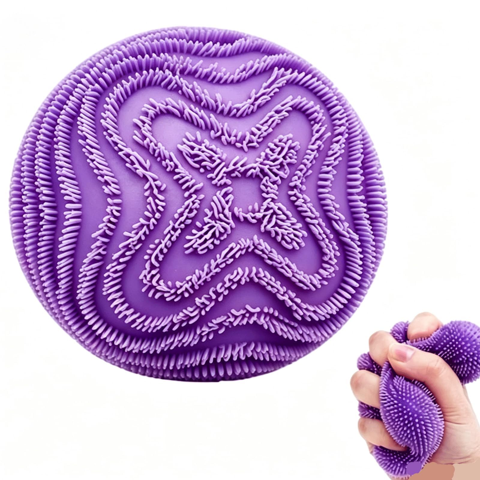1 Plush Ball Squeez Toy–A squeezable stress relief toy that’s perfect for party bag fillers, classroom rewards, and a fun desk accessory for kids and adults (Pink