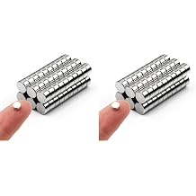 60pcs Small Magnets,Round for Refrigerator, Cylinder, Fridge, Office, Whiteboard, Durable Little Miniature Tiny Mini for Crafts Pack of 2