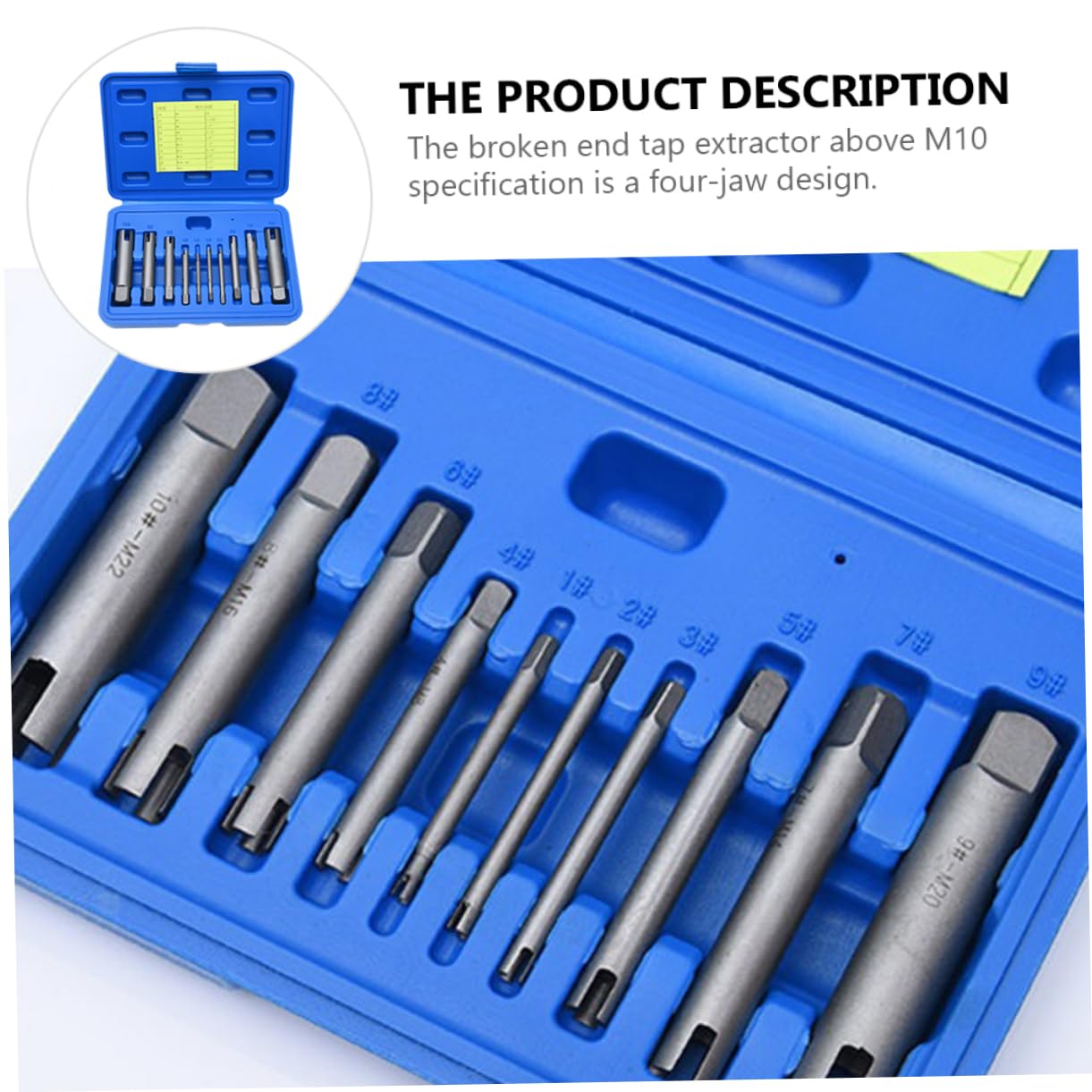 Kit Estrattore di Viti 178 Cacciavite in Lega Resistente a 10 Pezzi con Design a Ganasce per Rimozione di Viti Arrugginite e Danneggiate in Officina Meccanica