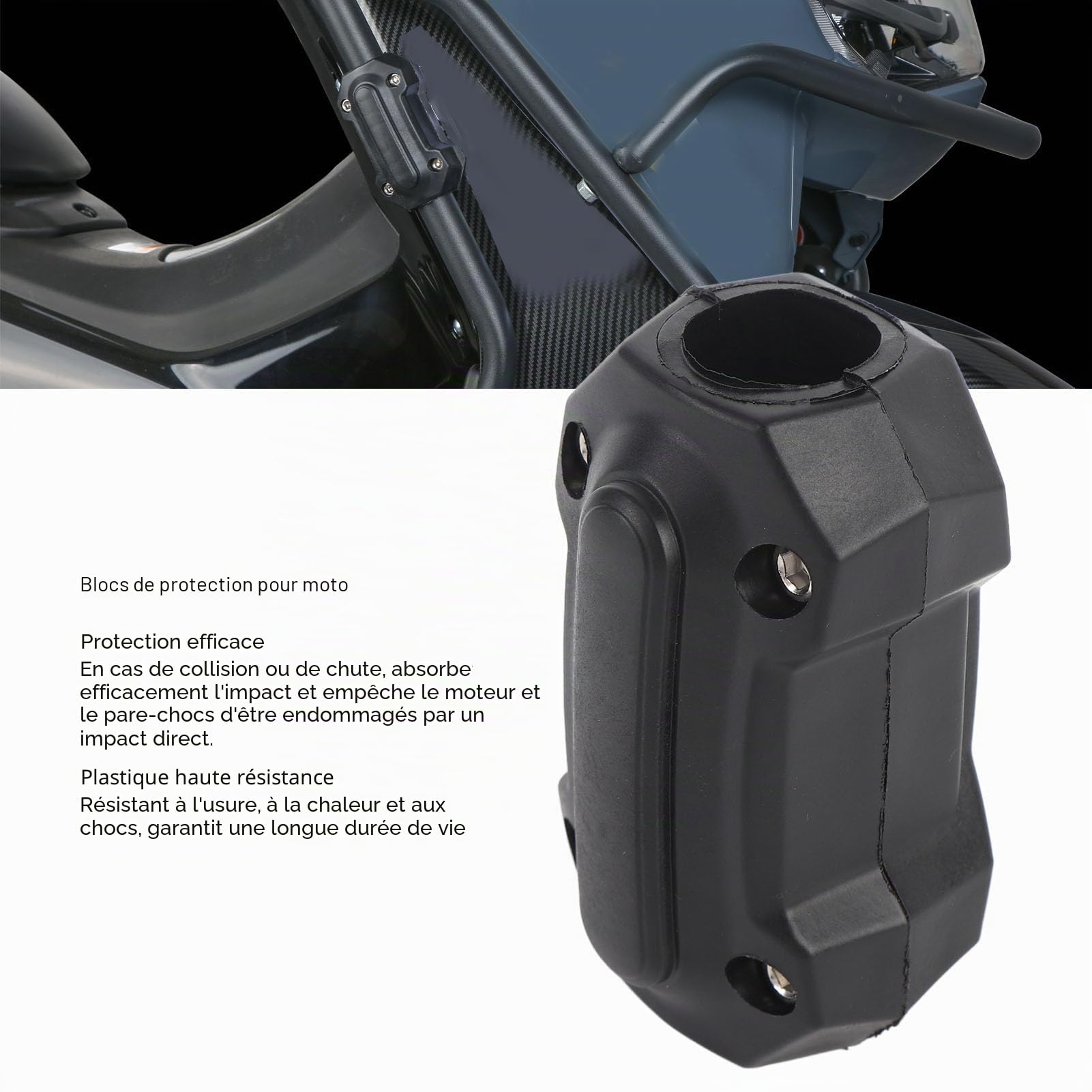 Blocs de pare-chocs universels de moto, protection de moteur anti-collision pour 22-28 mm, protection de support de chute, blocs de pare-chocs de moto