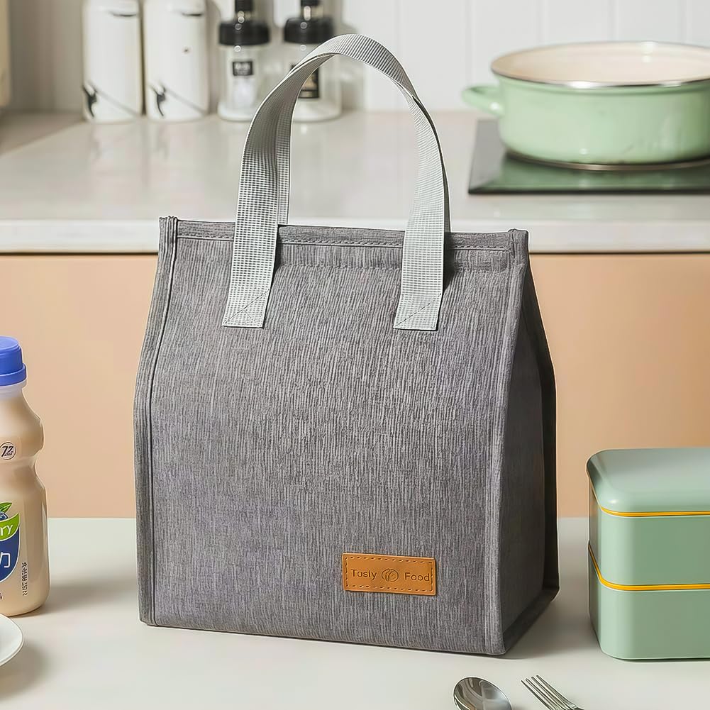 Insulated Lunch Bag for Women Men Reusable Leakproof Tote Large Lunch Box Container for Office Work School or