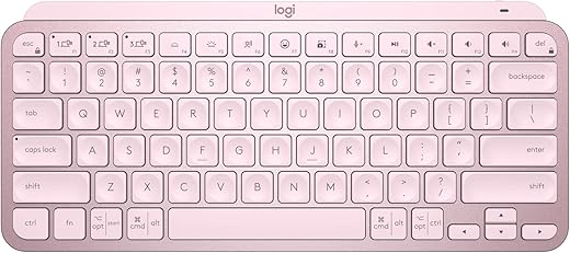 Logitech MX Keys Mini Minimalist Wireless Illuminated Keyboard, Compact, Bluetooth, Backlit, USB-C, Compatible with Apple macOS, iOS, Windows,…