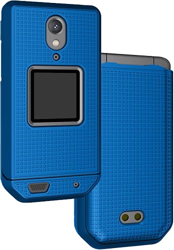 Nakedcellphone Case for CAT S22 Flip Phone, Slim Hard Shell Protector Cover - Cobalt Blue