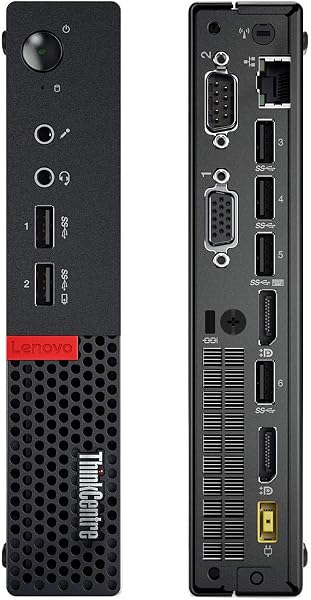 Lenovo ThinkCentre M710q Petit Bureau, Mini PC Intel Core i3-6100t, 8 Go de RAM, 256 Go de SSD, US Clavier et Souris, Win11 Pro (Renouvellé) - 3