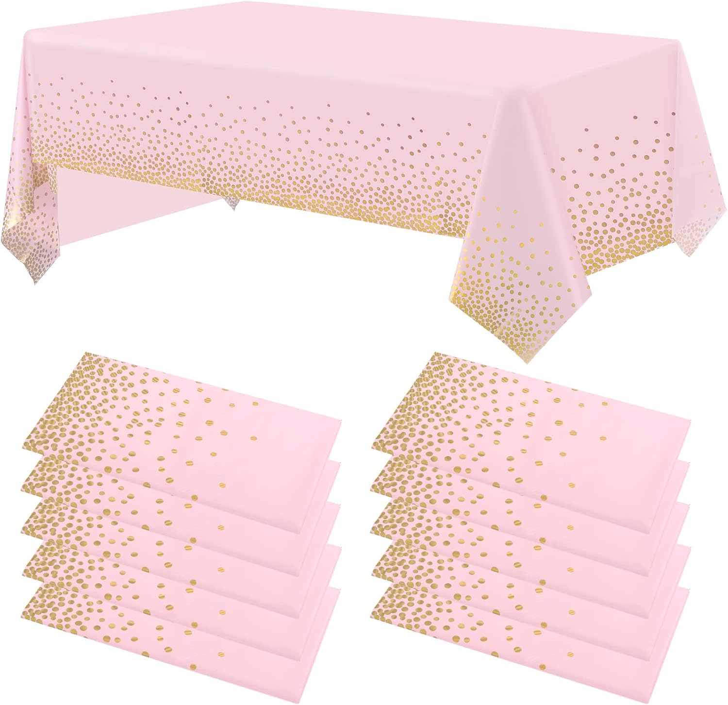 10 Pack 54" x 108" Plastic Tablecloths Rectangular