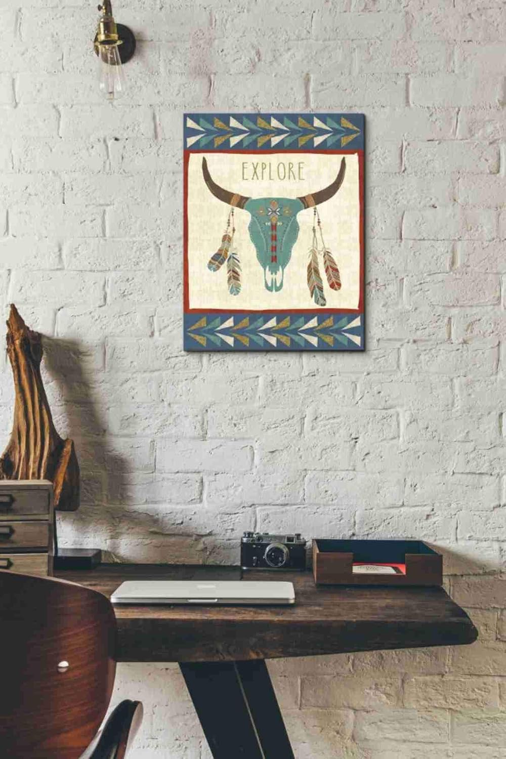 Epic Graffiti 'Southwest at Heart II FLAG' by Veronique Charron, Canvas Wall Art, 12"x16"