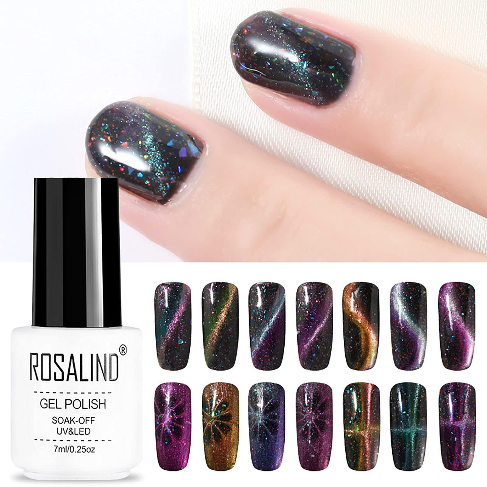 22 Colori Cat Eye Magnetic Nail Gel Polish Set UV Gel Varnish Chameleon Soak off Lacquer Smalto Manicure con Decorazioni