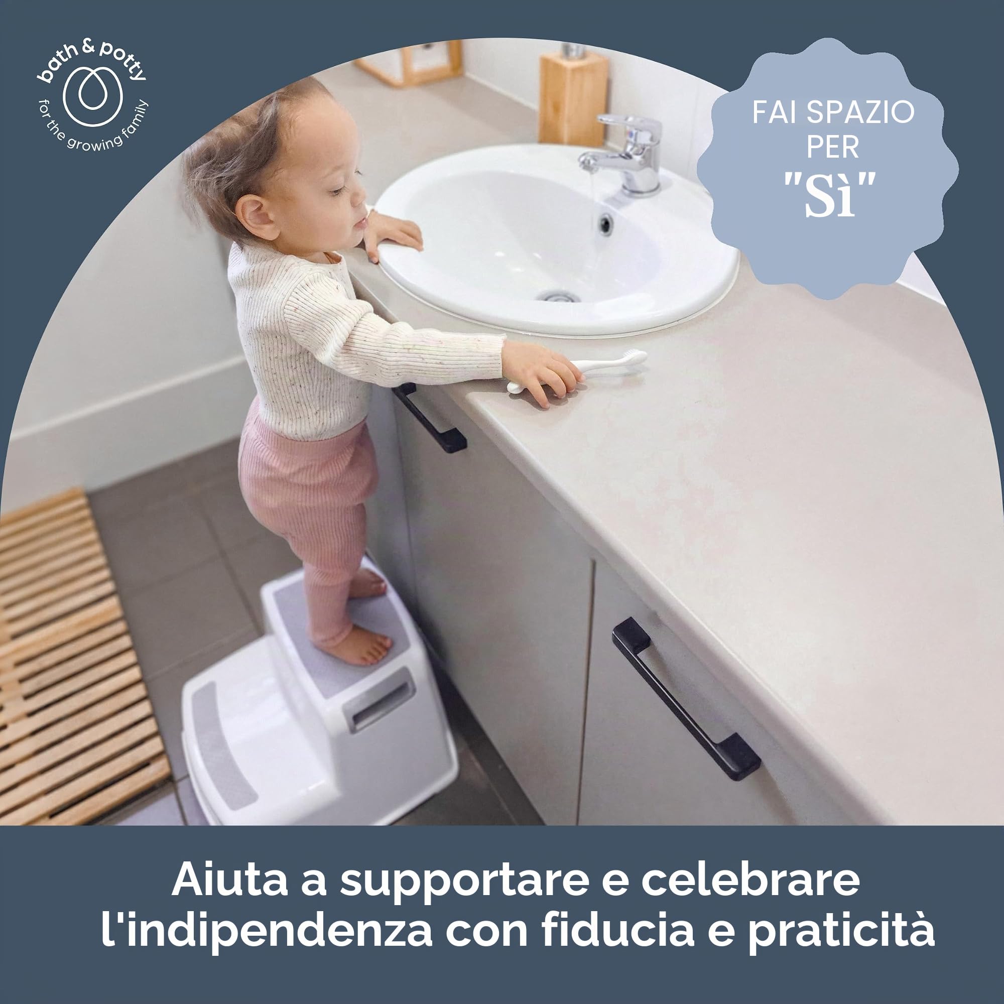 Dreambaby Sgabello Due Gradini Bianco Grigio