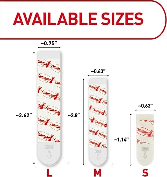 COMMAND STRIPS, LARGE (6 STRIPS) 17023P By 3M