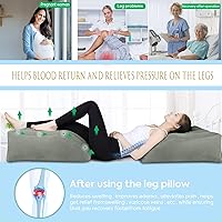 Vista 6 de Almohada de elevación de piernas inflable, almohada de descanso para piernas, almohada de cuña para poscirugía, almohadas de cuña elevada