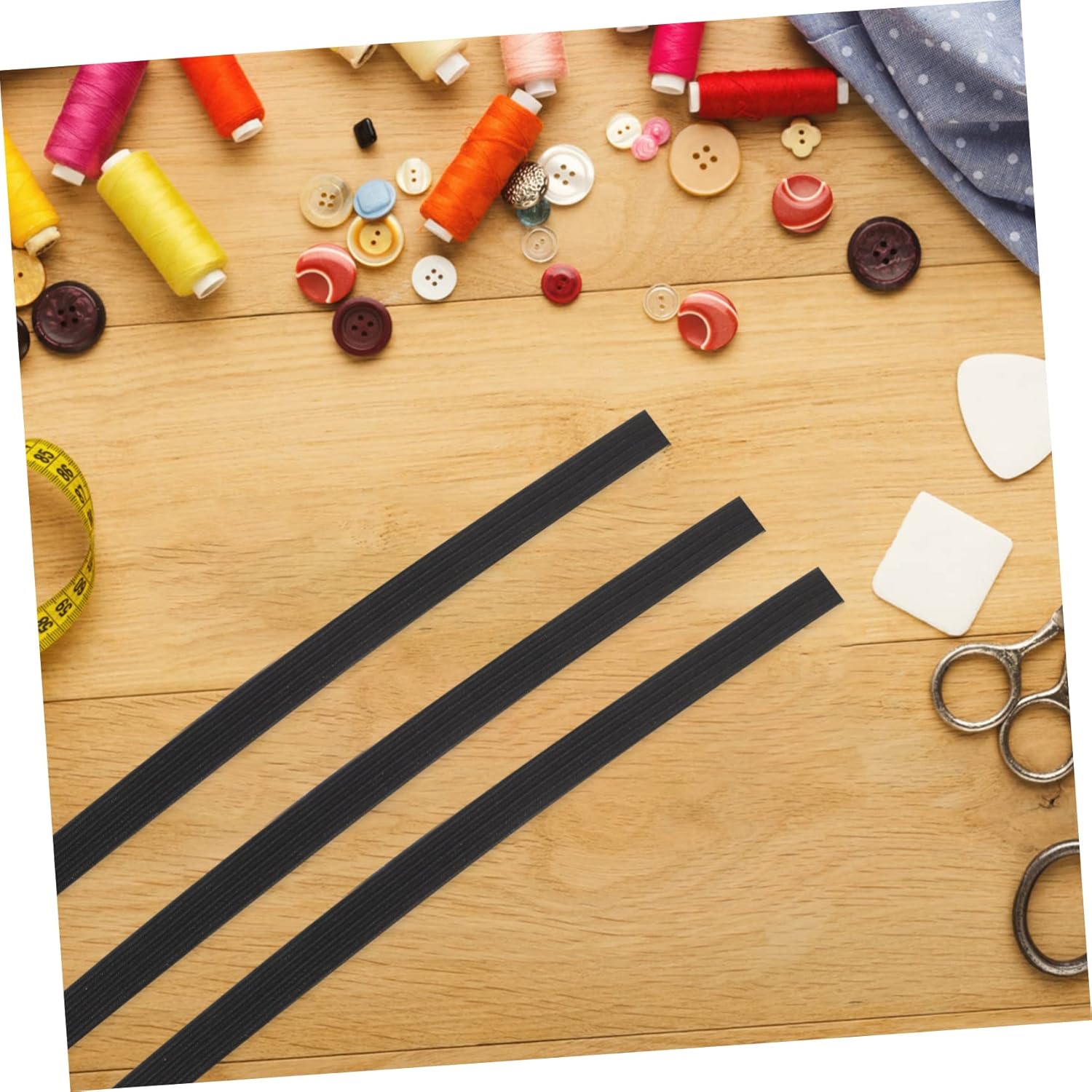 1roll Black Sewing Elastic Band for Projects Stretchable Material for Waistbands Necklines and Clothing Crafting