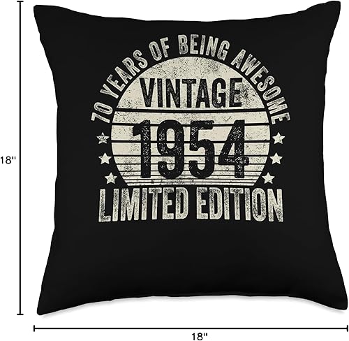 Miniatura 4 de Cojín retro de 70 cumpleaños para hombres y mujeres, 18 x 18 pulgadas, multicolor