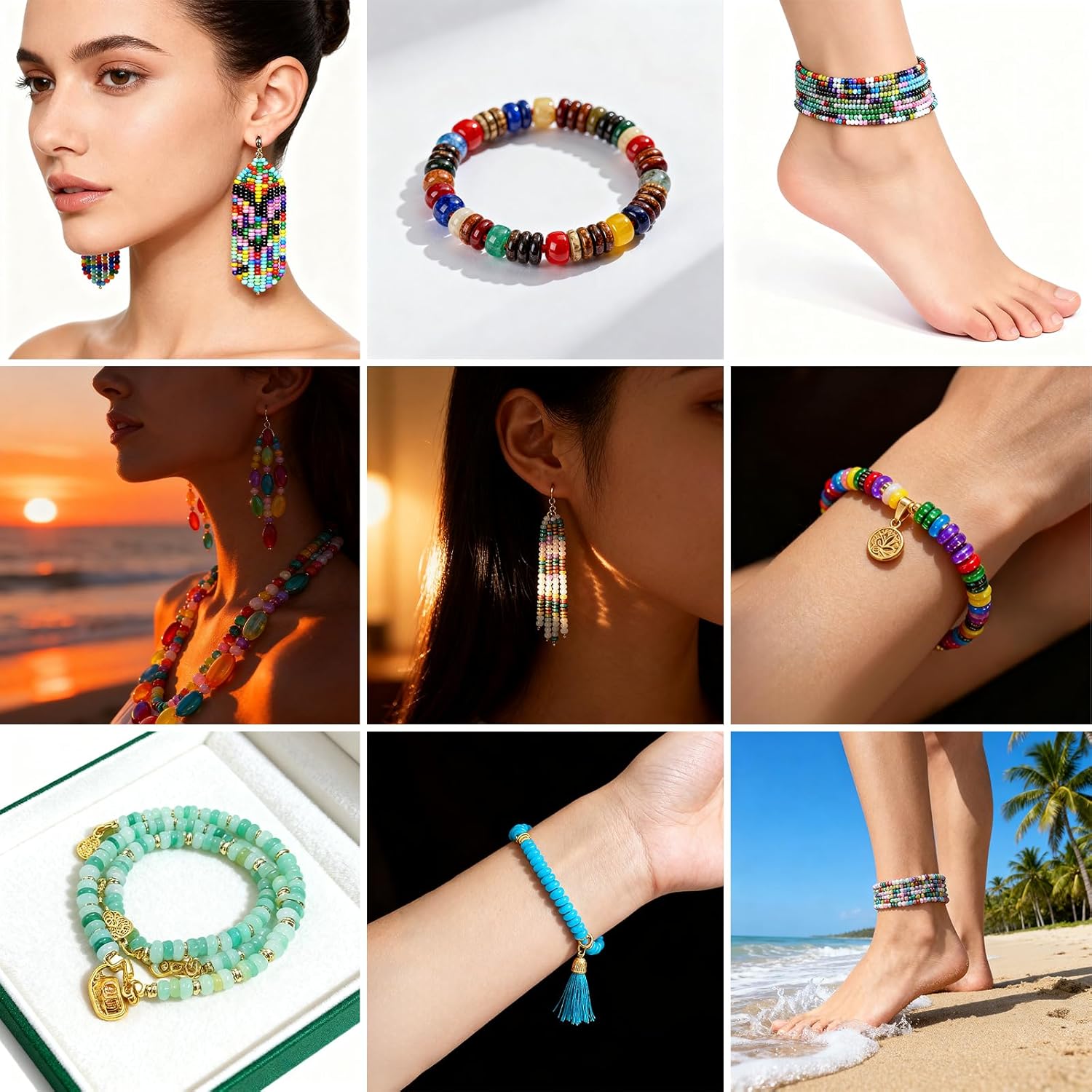 2x4mm Mulitcolor Natural Rondelle Beads,Abacus Disk Stone Spacer Loose Semi Precious Gemstone Beads for Bracelet Necklace Jewelry Making - Image 6