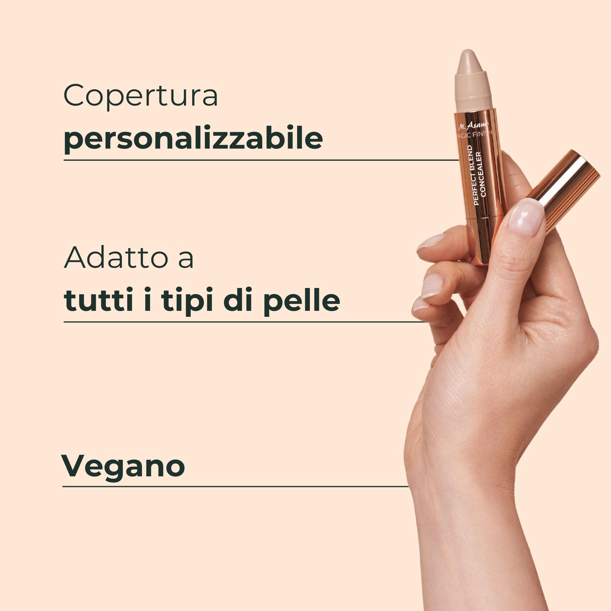 M. Asam MAGIC FINISH Perfect Blend Correttore Ivory (3 g) – Penna di copertura perfezionata e nasconde macchie e irregolarità, trucco con opacità variabile e effetto sfocatura istantaneo
