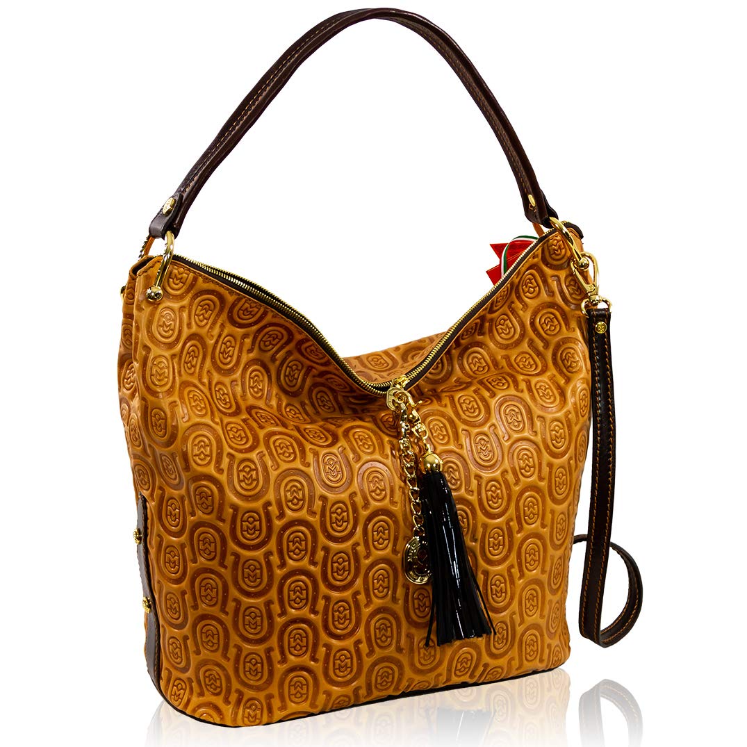 cognac tote purse