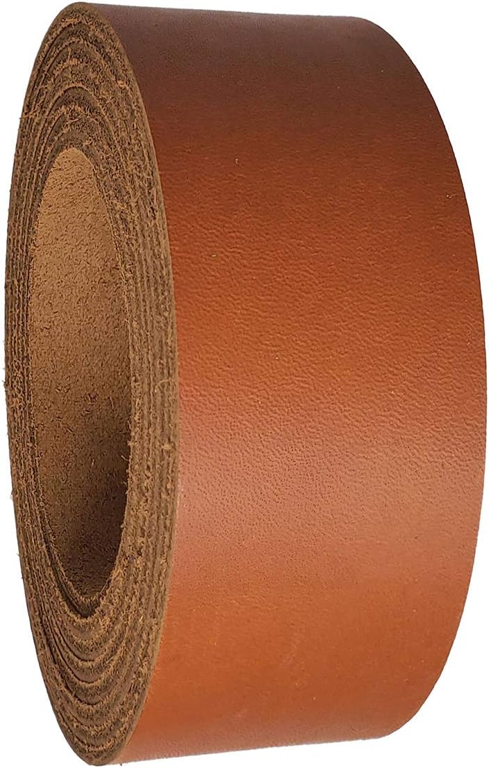 Leather Strips 1.25 Inch Wide - Honey Waxy Latigo Leather Strip up to 96 Inch Long – 6-7 oz. (2.4 – 2.8 mm) Pitka Leather (1.25" x 72")