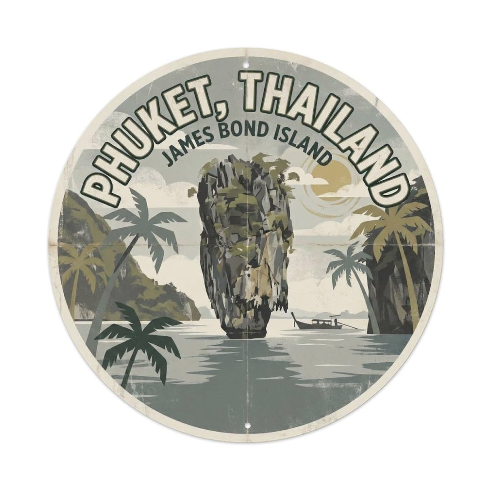 Thailand Phuket Travel Ko Tapu & Phang Nga Bay Metal Tin Sign