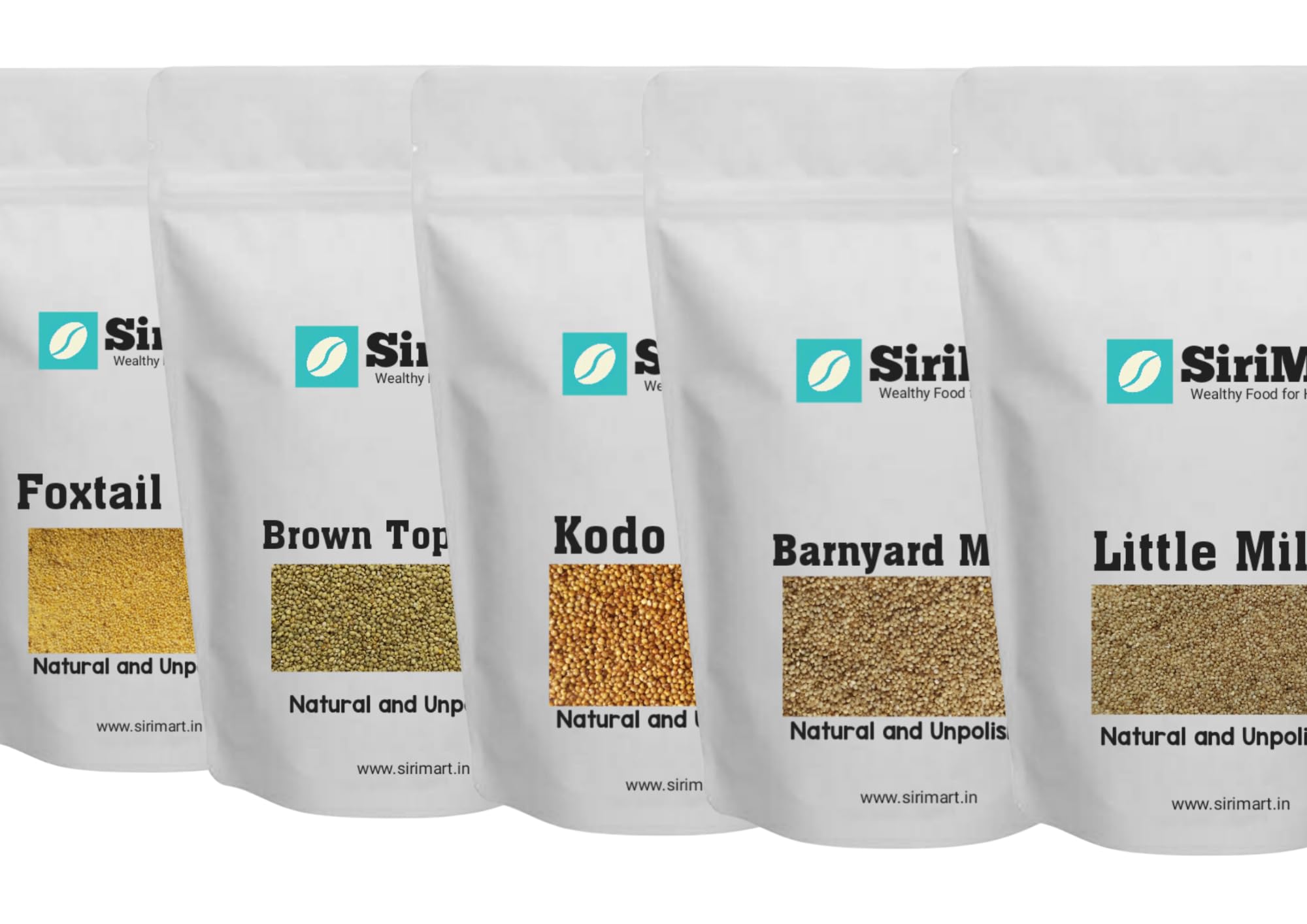 Siridhanya Millets SiriMart Shridhanya unpolished millets dr khadar 5kg (1kg each) Nutrient Power house, High Protein | with Brown Top Millet (B0CM6QMZXX) Amazon Price History, Amazon Price Tracker