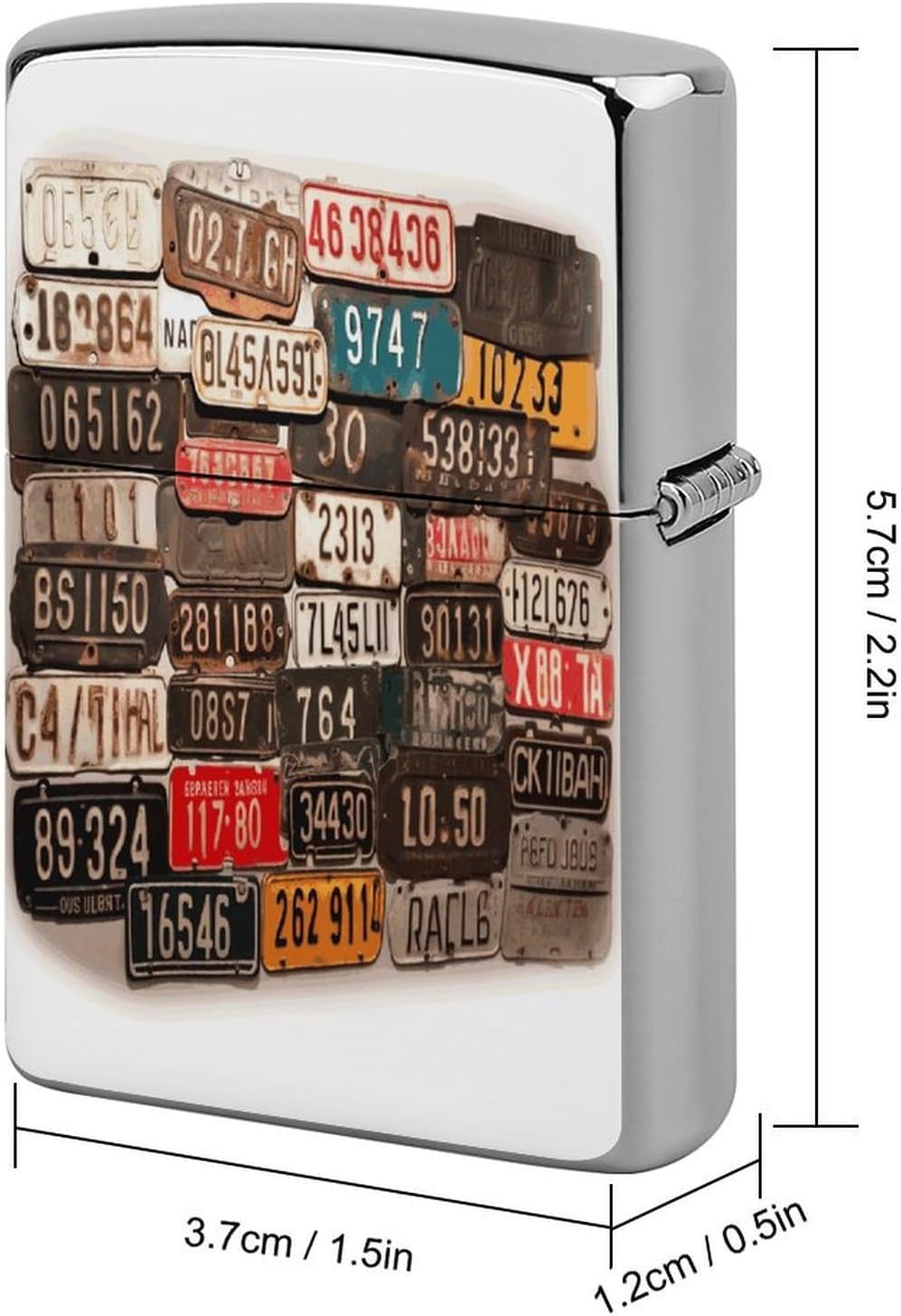 Old License Plate Metal Lighter Case Cover Lighter Sleeve