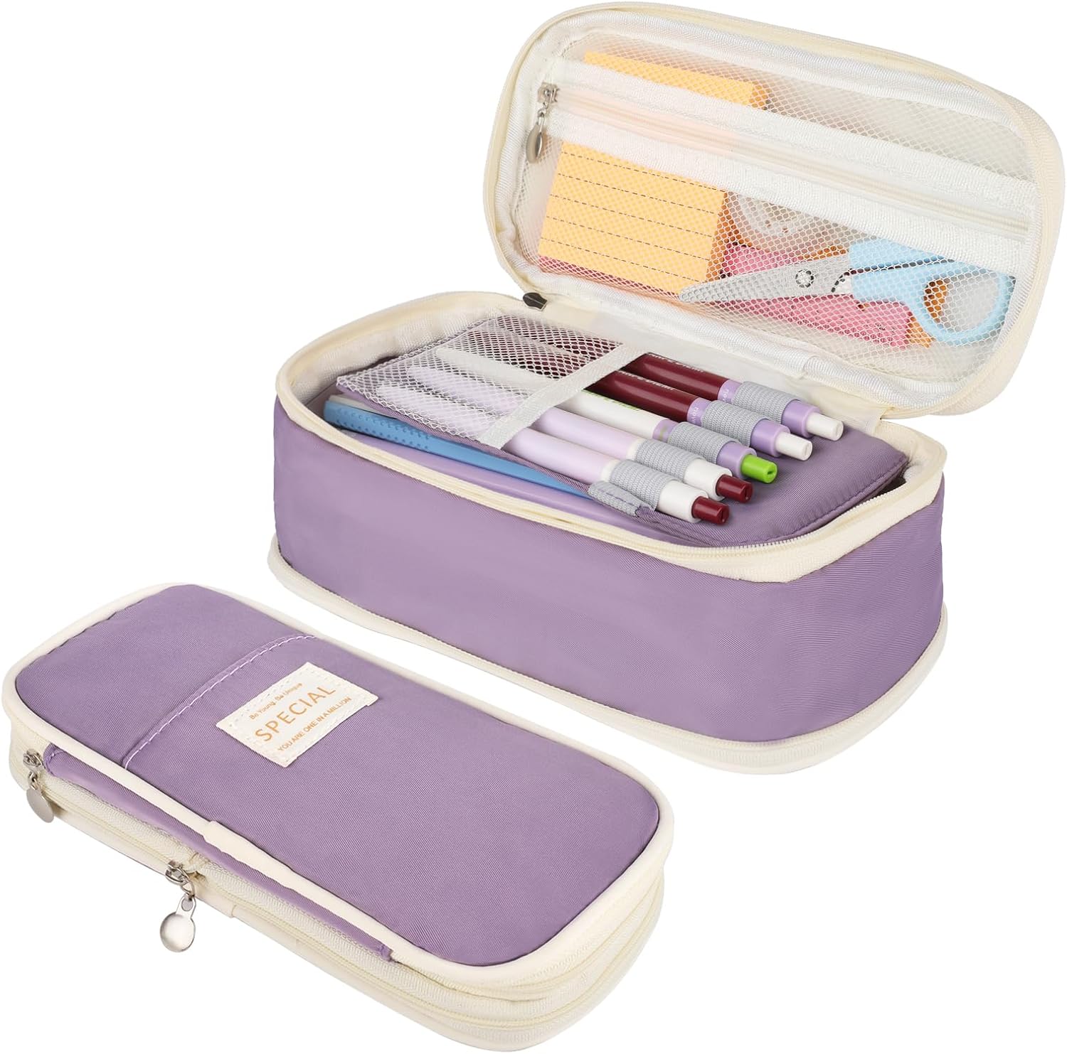 KISREL Pencil Case, Large Zipper Pencil Pouch, Big Capacity Pencil Case with Compartments,Cute Pencil Pouch for Kids, Teenagers, Boys, Girls, Adults(Purple) KISREL Pencil Case, Large Zipper Pencil Pouch, Big Capacity Pencil Case with Compartments,Cute Pencil Pouch for Kids, Teenagers, Boys, Girls, Adults(Purple)