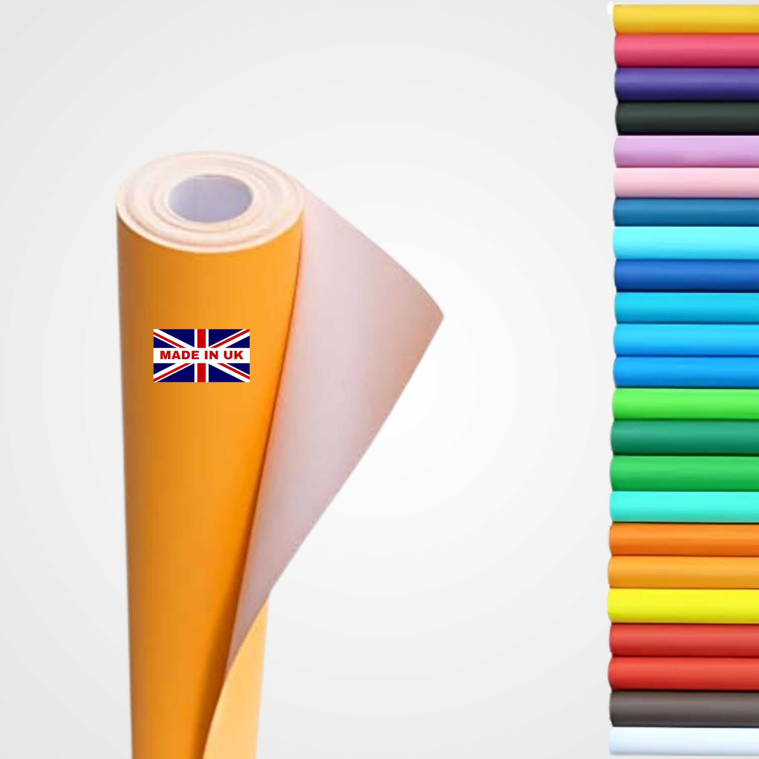 Wrapping Paper roll, Large Display Poster Paper Roll, Backing Paper 10m x 76cm - 80gsm Art, School Craft, Packing, Table Runner, Notice Boards, Drawing, Painting, Backdrop, Kraft Paper. (Orange) — image 1