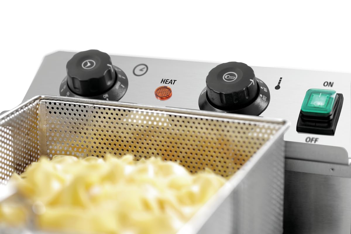 Bartscher Nudelkocher 8L-EM1 – Elektro-Tischgerät mit 8 l Becken, stufenlosem Timer, herausnehmbarem Heizelement, CNS 18/10, für Gastronomie