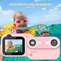 Mafiti Vízálló Digitális Fényképezőgép 48MP 1080P Full HD - 3m Vízmélységig, 10x Zoom, Rózsaszín, Búvárkodáshoz, Úszáshoz, Selfie-hez, 32GB  6