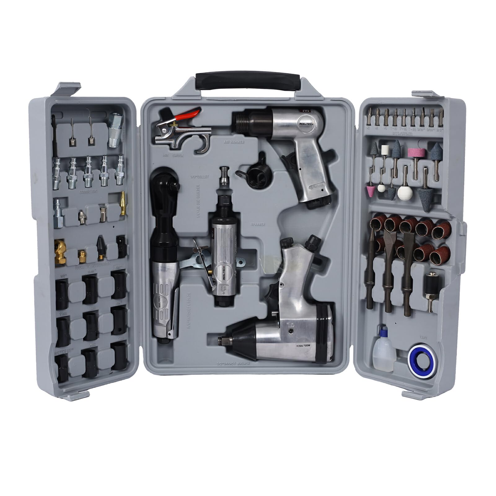 Potente Avvitatore a percussione e Kit di Strumenti Versatile 4 in 1 Qualsiasi Set di Utensili Pneumatici in Metallo per Adulti Set Completo di efficiente