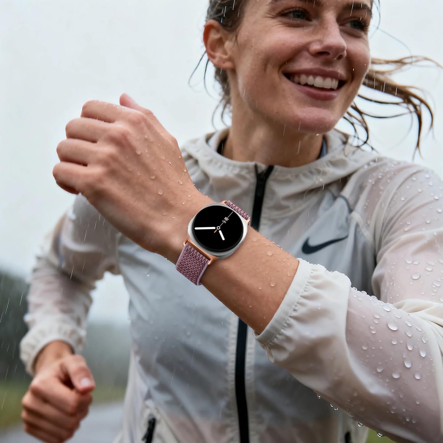 8 Pack Stretchy Bands Compatible with Samsung Galaxy Watch 8 Band 40mm 44mm, Samsung Galaxy Watch 8 Classic 46mm, Elastic Nylon Fabric Braided Solo Loop Sport Straps for Women Men(Not Waterproof) - Image 7