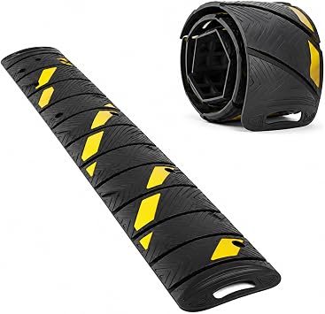 BESEA 6FT Roll-Up Portable Speed Bump, Heavy Duty PU Traffic Hump