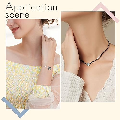 Miniatura 6 de LiQunSweet 10 cuentas de gato de concha natural, cuentas sueltas de cabeza de animal para collares, pulseras, aretes, fabricación de joyas, 0.394 x