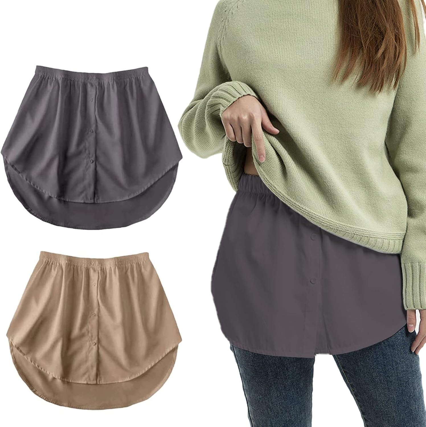 Shirt Extenders, 2 Pcs Shirt Extender for Women, Lace Plus