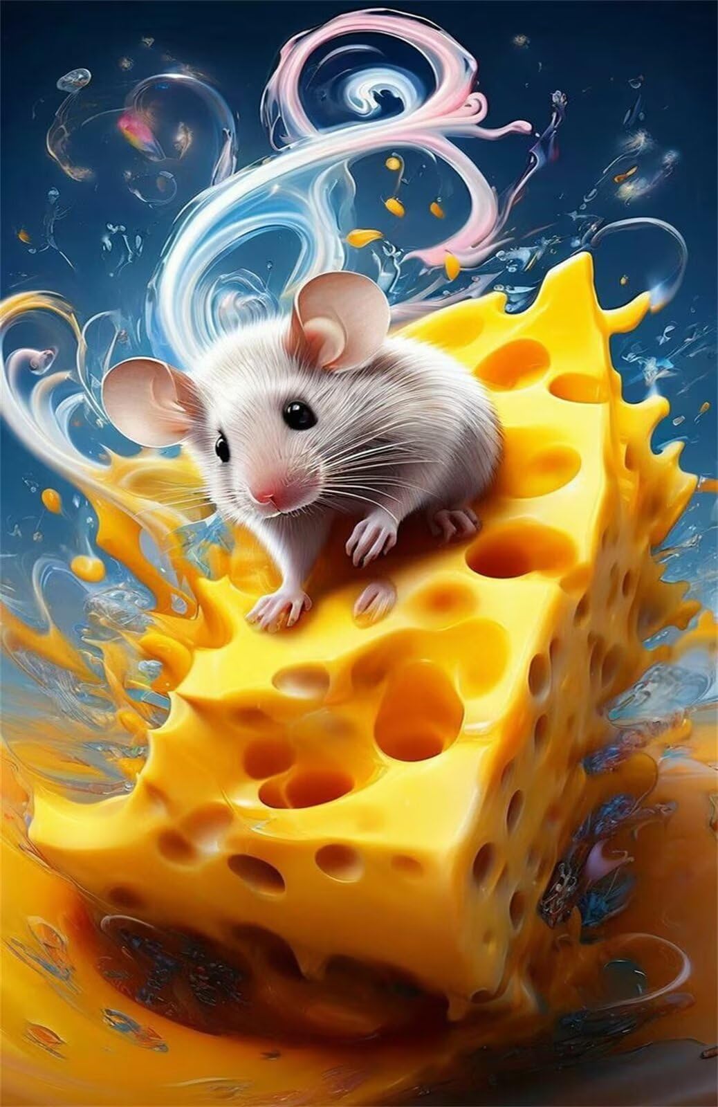 Puzzle 5000 sztuk zwierząt Mysz Ser, Puzzle Niemożliwe, Zagadka Wyzwanie, Gry Logiczne dla Cała Rodzina, Puzzle Dorośli 5000 Sztuk 156 x 105 cm